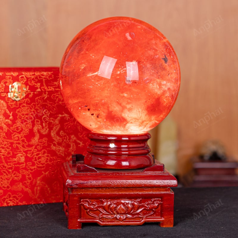 Quả Cầu Đá Núi Lửa Đỏ 6A 6,58kg 011-0596A-6.58