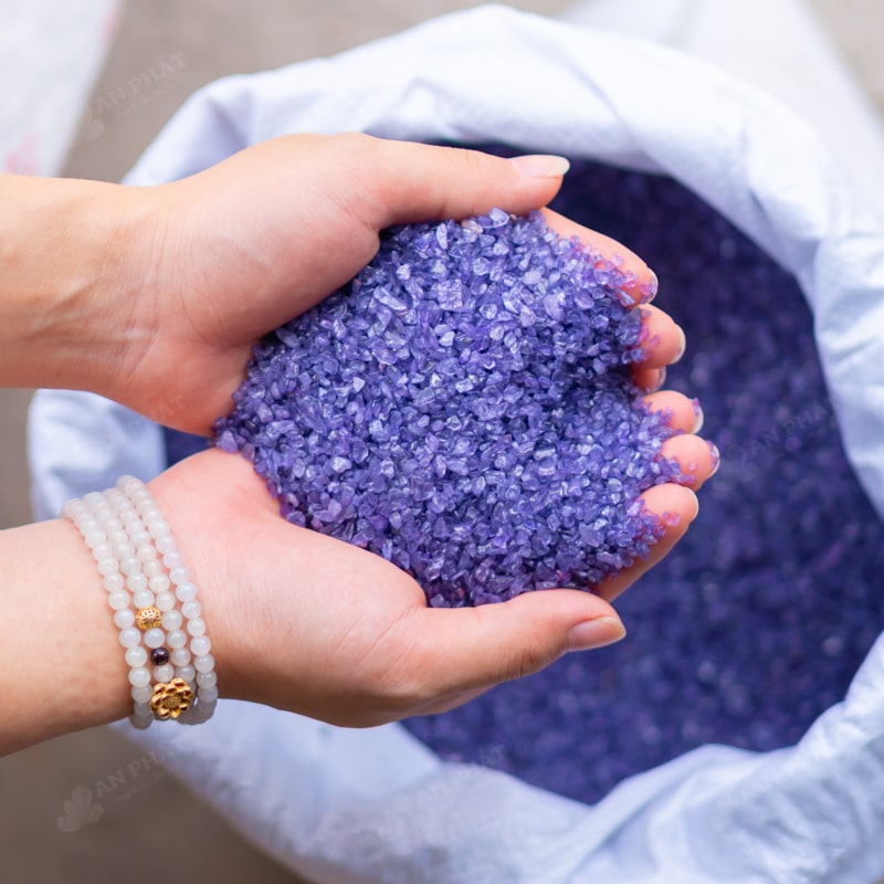 Đá thạch anh tím mini