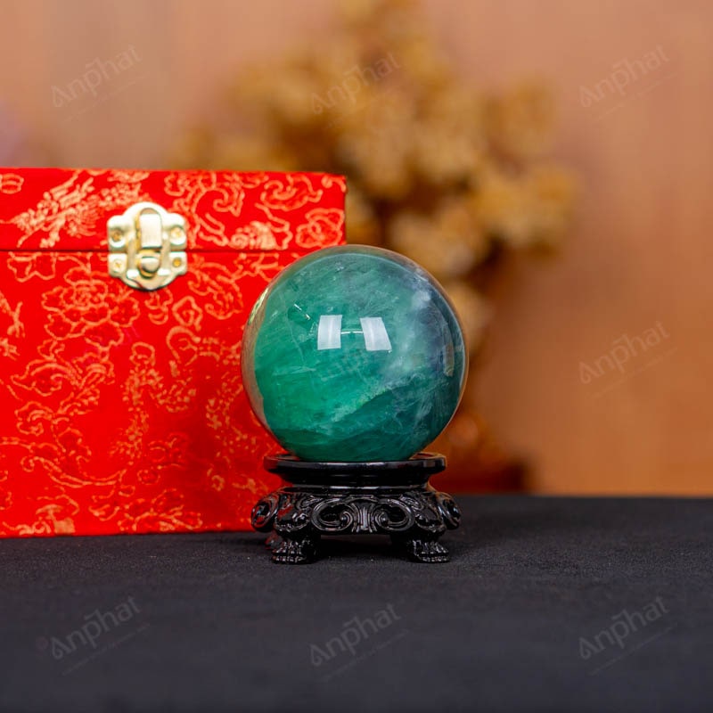 Quả Cầu Fluorite Xanh 5A 1,09kg 011-0135A-1,09
