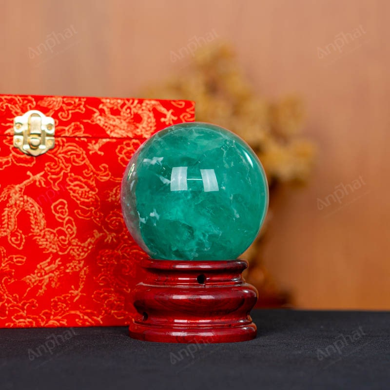 Quả Cầu Fluorite Xanh 5A 1,42kg 011-0135A-1,42