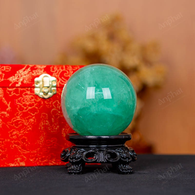 Quả Cầu Fluorite Xanh 6A 1,15kg 011-0136A-1,15