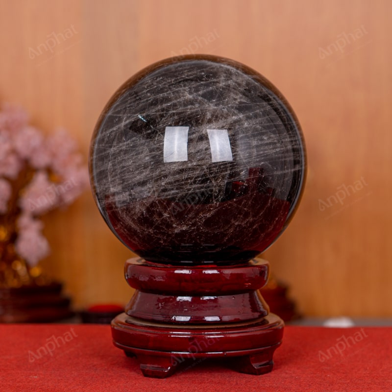 Quả Cầu Thạch Anh Đen 1A 12,83kg 011-0751A-12,83