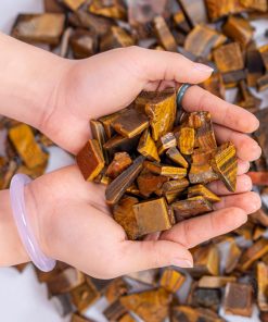 Đá Mắt Hổ Vàng Nâu Vụn Thô 1A 003-0411A-12