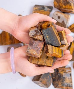 Đá Mắt Hổ Vàng Nâu Vụn Thô 1A 003-0411A-25