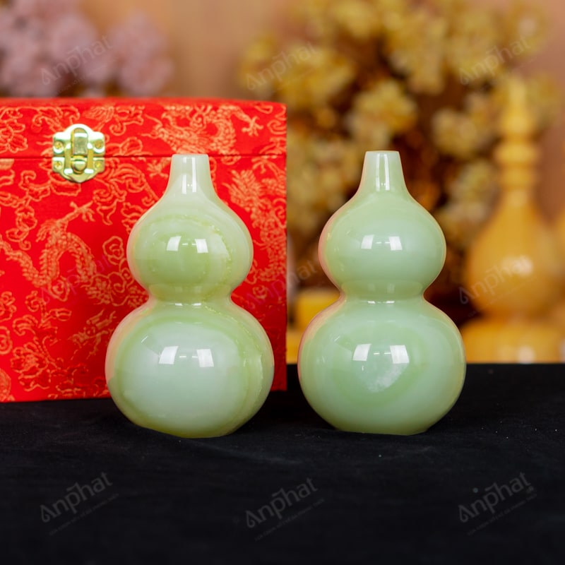 Cặp Hồ Lô Onyx Xanh 1A 14cm 035-0541A-14