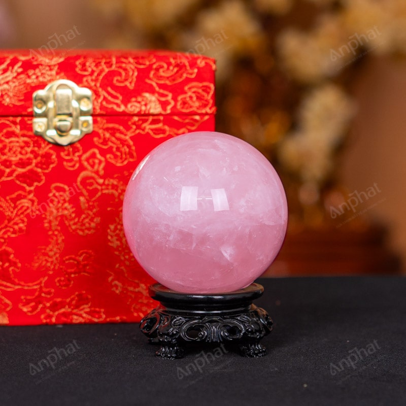Quả Cầu Thạch Anh Hồng 7A 0,5kg 012-0767A-0,5
