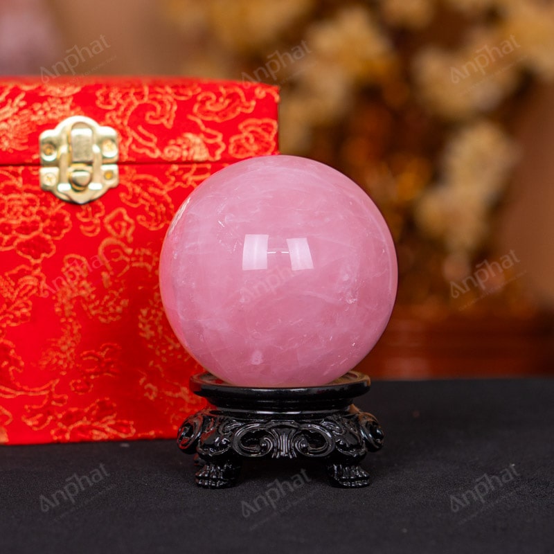 Quả Cầu Thạch Anh Hồng 7A 0,64kg 012-0767A-0,64