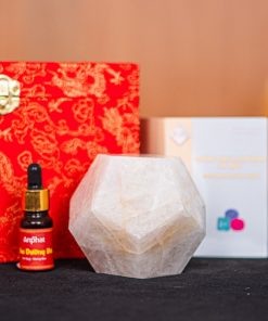 Quả Cầu Đa Giác 12 Mặt Thạch Anh Trắng 1A 1,18kg 013-0881A-1,18