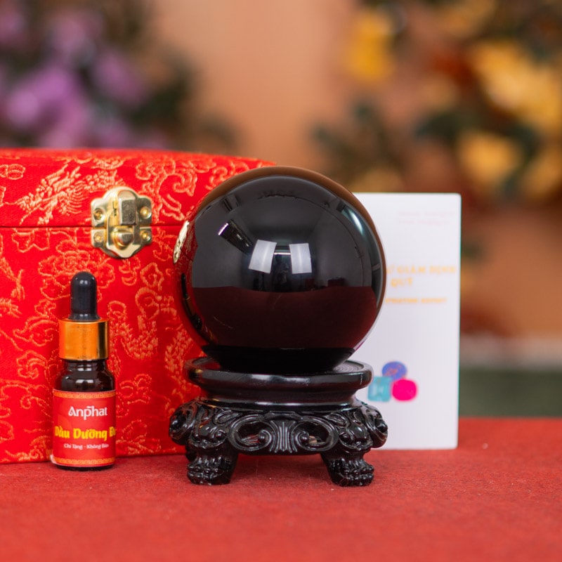Quả Cầu Obsidian Đen 2A 0,9kg 011-0642A-0,9