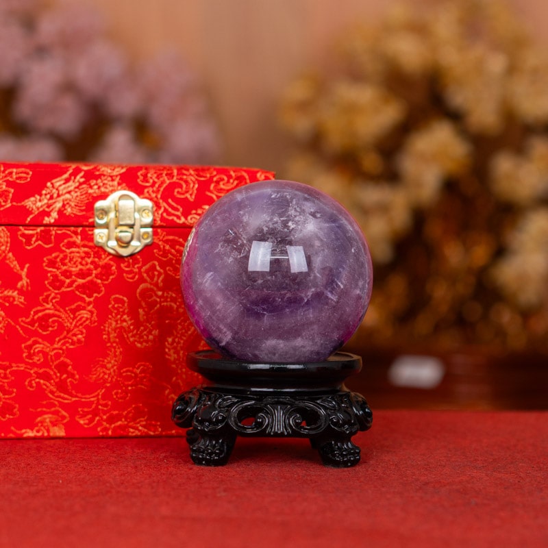 Quả Cầu Thạch Anh Tím 3A 0,83kg 011-0793A-0,83