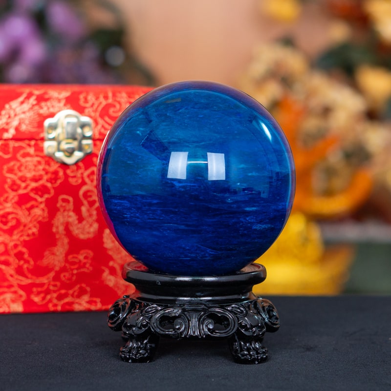 Quả Cầu Đá Núi Lửa Xanh Biển 3A 1,19kg 011-0623A-1,19