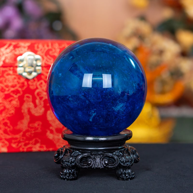 Quả Cầu Đá Núi Lửa Xanh Biển 3A 1,53kg 011-0623A-1,53