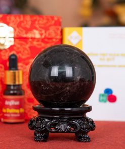 Quả Cầu Thạch Anh Đen 3A 0,39kg 011-0753A-0,39
