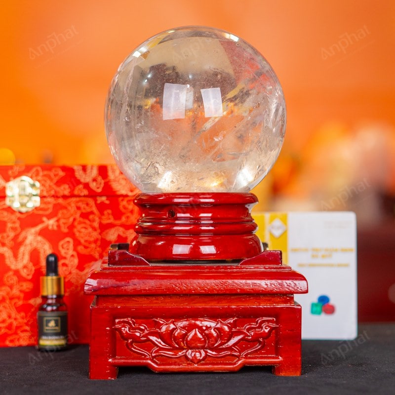 Quả Cầu Thạch Anh Trắng Trong