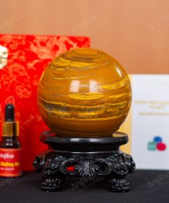 Quả Cầu Đá Mắt Hổ Vàng Nâu 3A 1,41kg 011-0413A-1,41