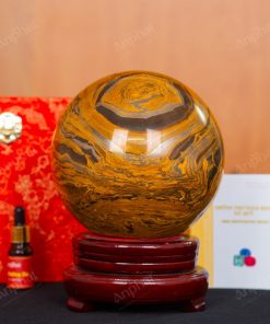 Quả Cầu Đá Mắt Hổ Vàng Nâu 3A 5,99kg 011-0413A-5,99