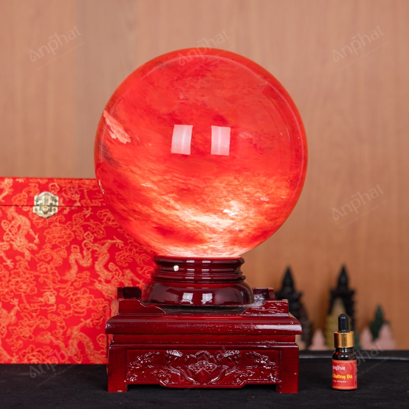 Quả Cầu Đá Núi Lửa Đỏ 3A 14,4kg 011-0593A-14,4