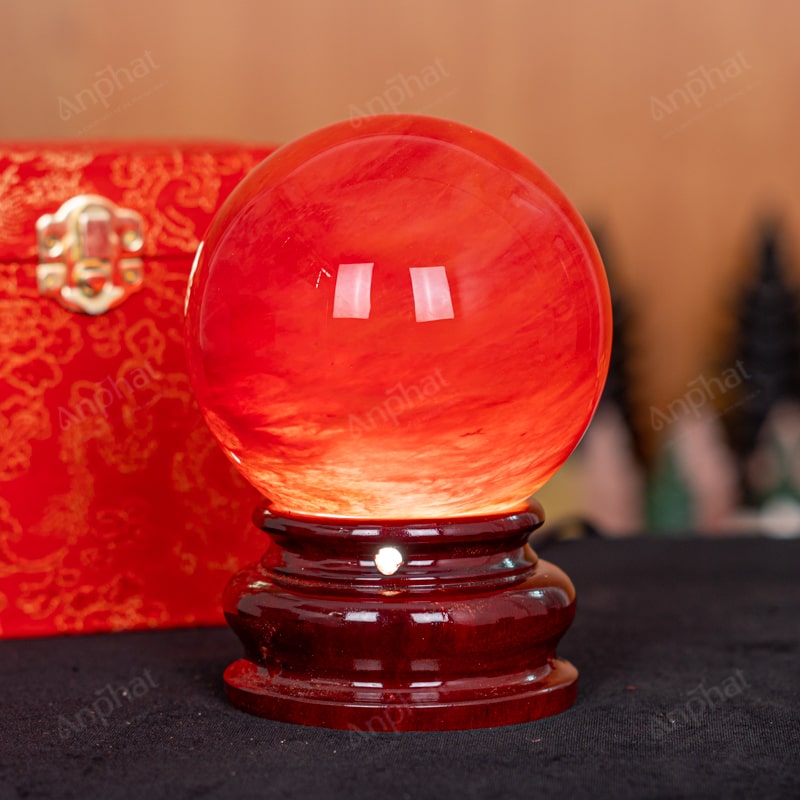 Quả Cầu Đá Núi Lửa Đỏ 6A 1,13kg 011-0596A-1,13