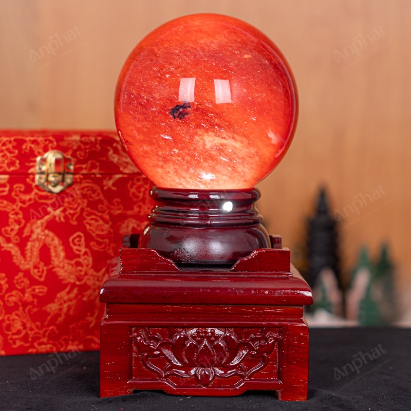 Quả Cầu Đá Núi Lửa Đỏ 6A 1,98kg 011-0596A-1,98