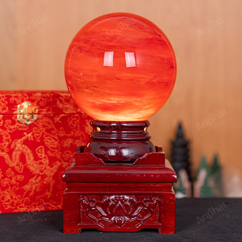 Quả Cầu Đá Núi Lửa Đỏ 6A 2,86kg 011-0596A-2,86