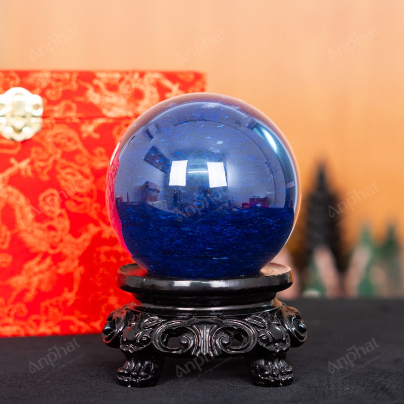 Quả Cầu Đá Núi Lửa Xanh Biển 3A 1,16kg 011-0623A-1,16