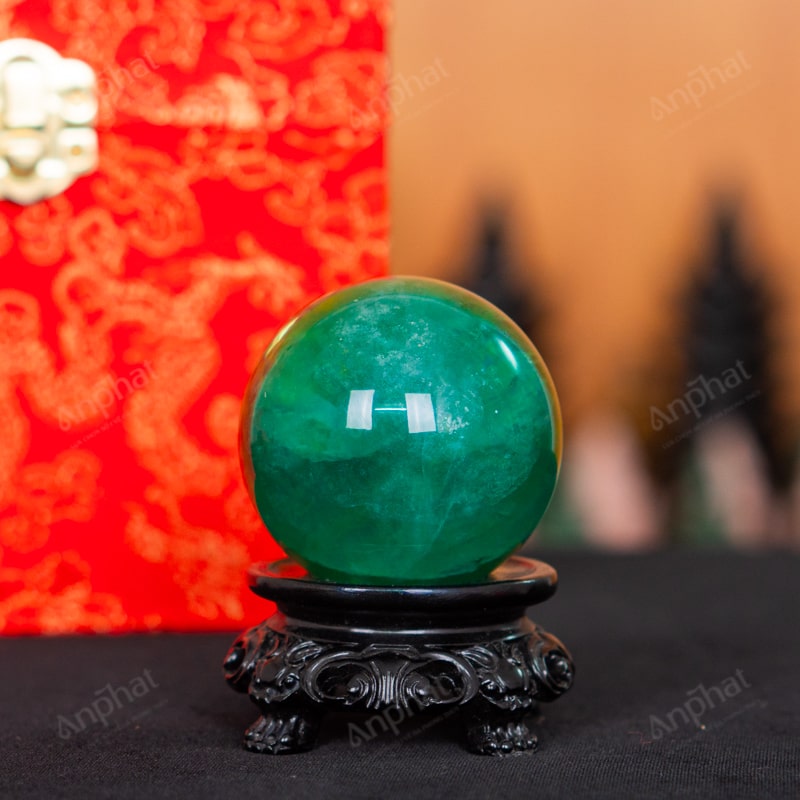Quả Cầu Fluorite Xanh 5A 0,26kg 011-0135A-0,26