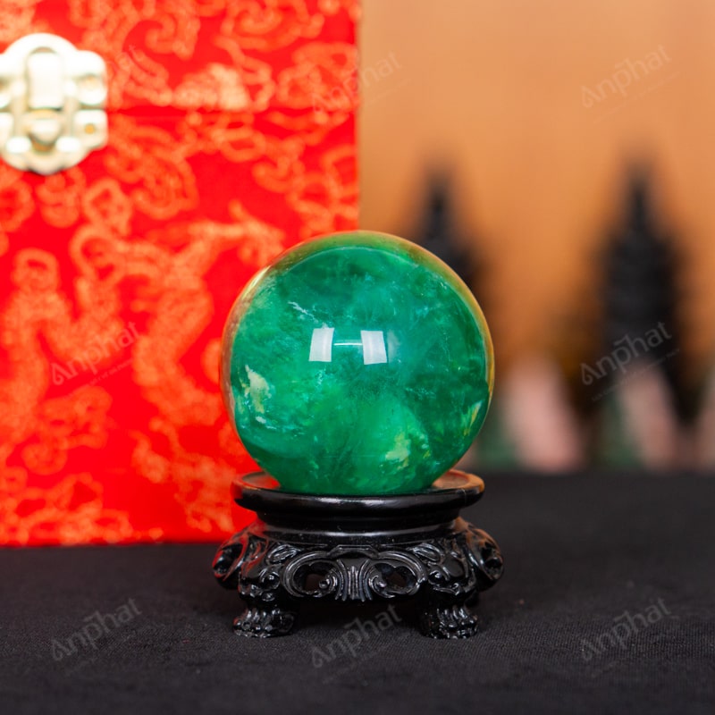 Quả Cầu Fluorite Xanh 5A 0,27kg 011-0135A-0,27