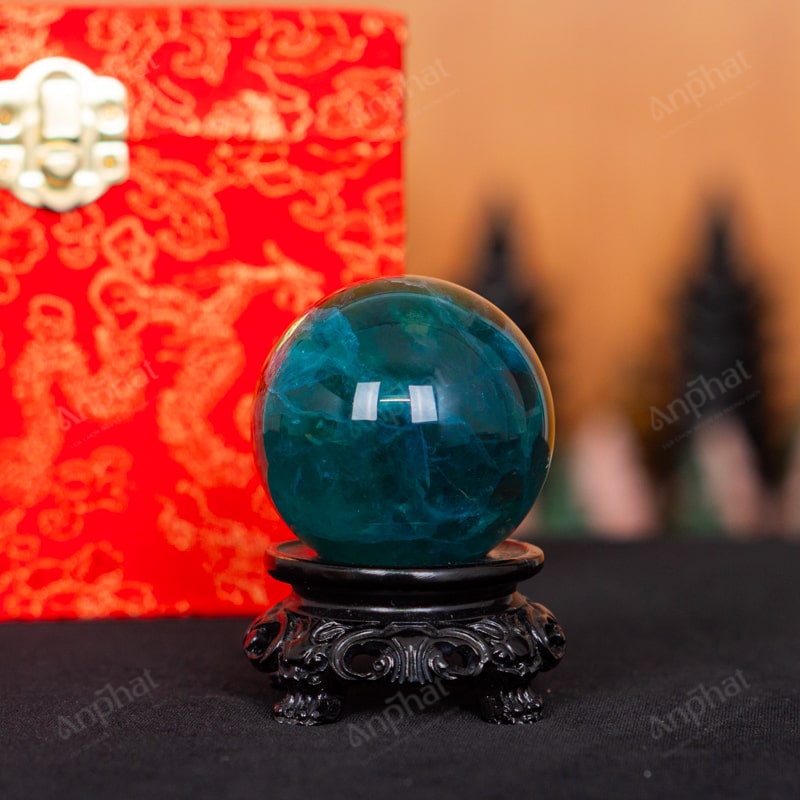 Quả Cầu Fluorite Xanh 5A 0,27kg 011-0135A-0,27
