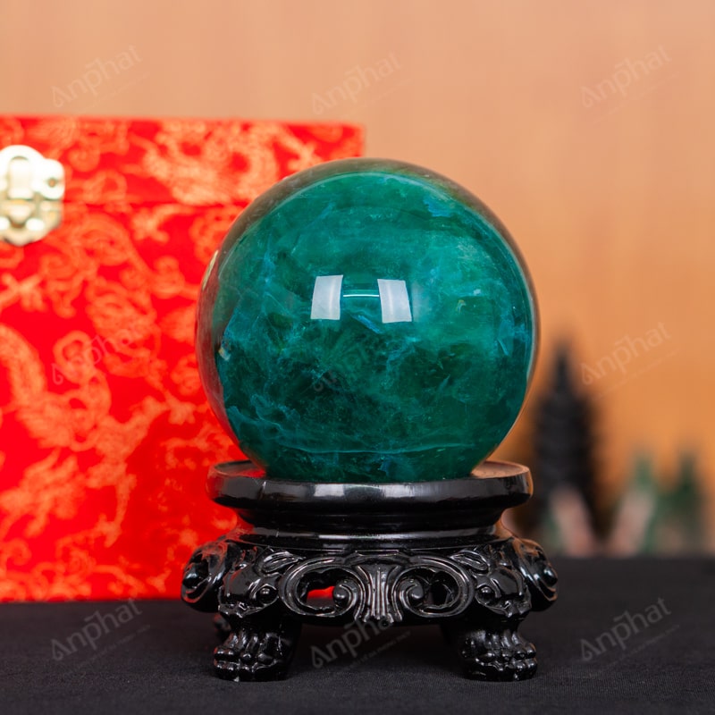 Quả Cầu Fluorite Xanh 5A 1,51kg 011-0135A-1,51