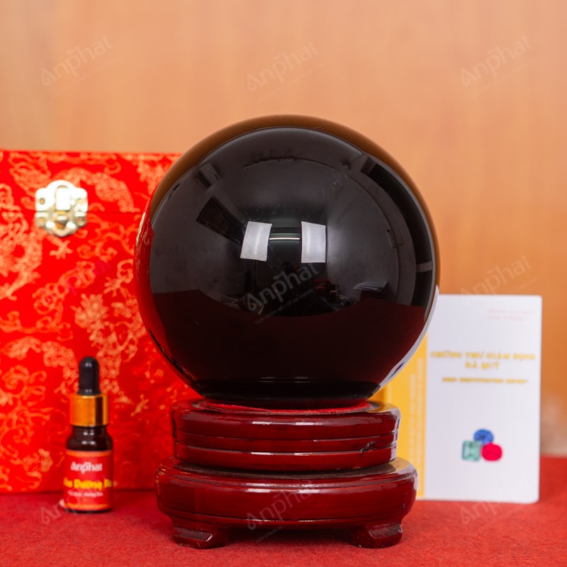 Quả Cầu Obsidian Đen 3A 4,48kg 011-0643A-4,48