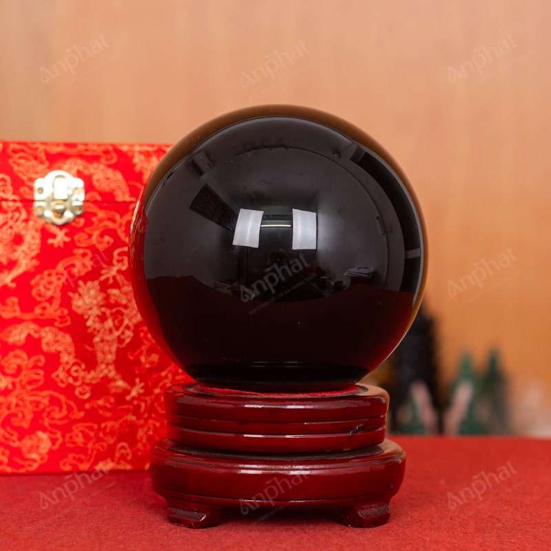 Quả Cầu Obsidian Đen 3A 4,57kg 011-0643A-4,57