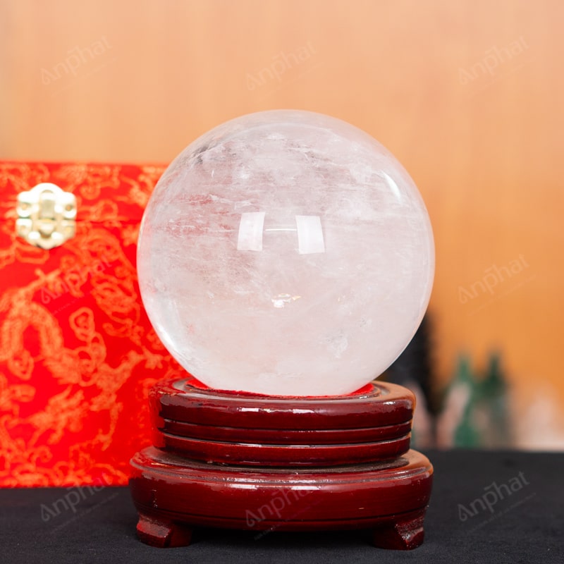 Quả Cầu Thạch Anh Trắng Trong 4A 2,77kg 011-0894A-2,77