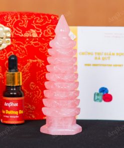 Tháp Văn Xương Thạch Anh Hồng 2A 0,23kg 024-0762A-0,23