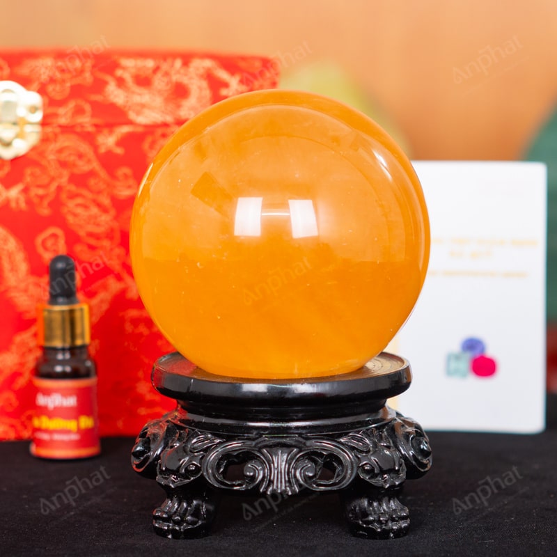 Quả Cầu Canxit Vàng 5A 1,63kg 011-0075A-1,63