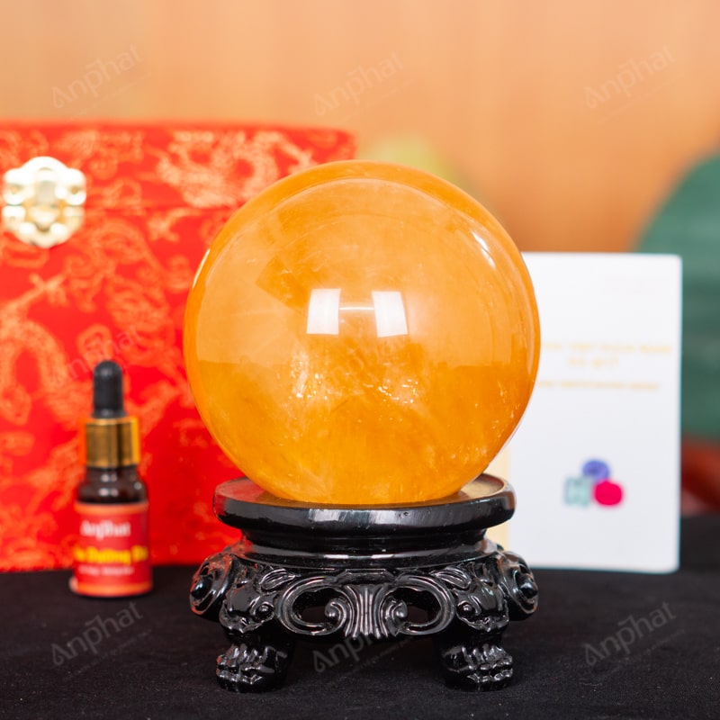 Quả Cầu Canxit Vàng 5A 1,75kg 011-0075A-1,75