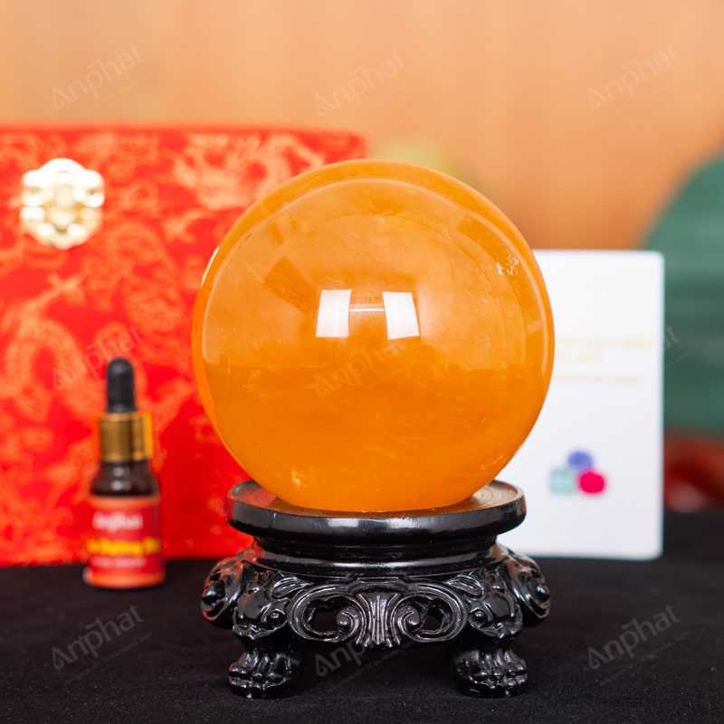 Quả Cầu Canxit Vàng 5A 1,83kg 011-0075A-1,83