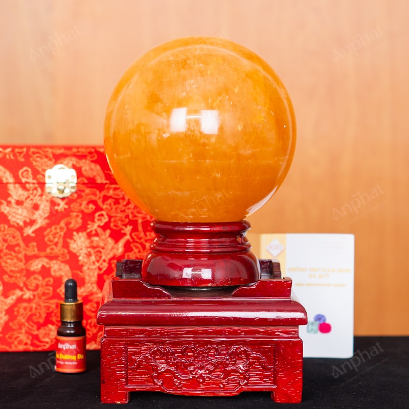 Quả Cầu Canxit Vàng 5A 5,41kg 011-0075A-5,41