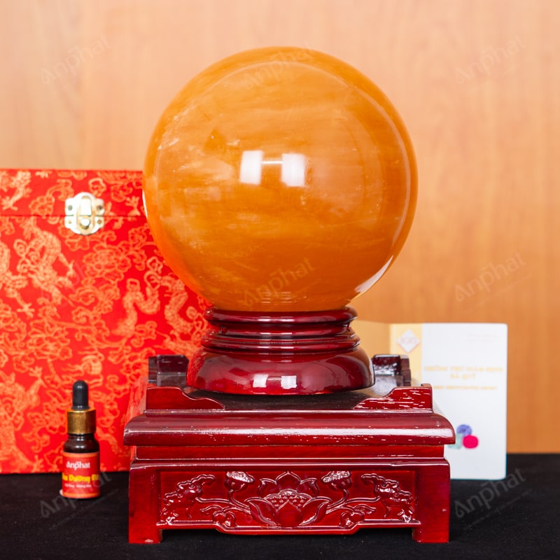 Quả Cầu Canxit Vàng 5A 8,06kg 011-0075A-8,06