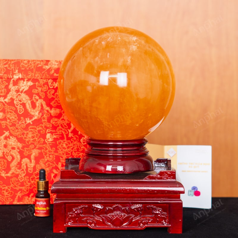 Quả Cầu Canxit Vàng 5A 9,59kg 011-0075A-9,59