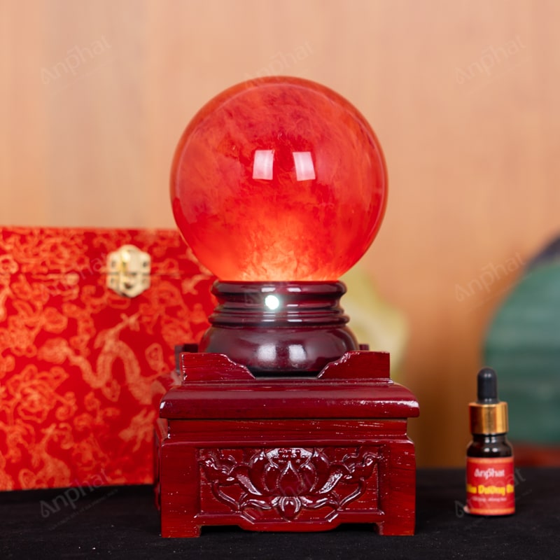 Quả Cầu Đá Núi Lửa Đỏ 6A 1,81kg 011-0596A-1,81