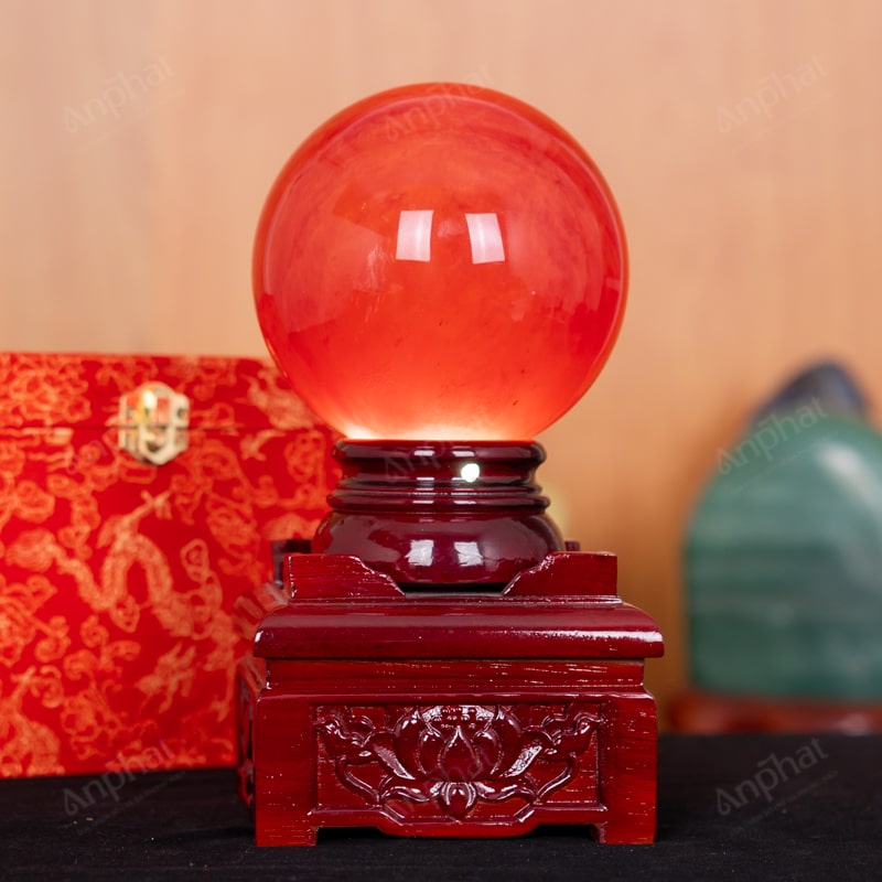 Quả Cầu Đá Núi Lửa Đỏ 6A 2,34kg 011-0596A-2,34