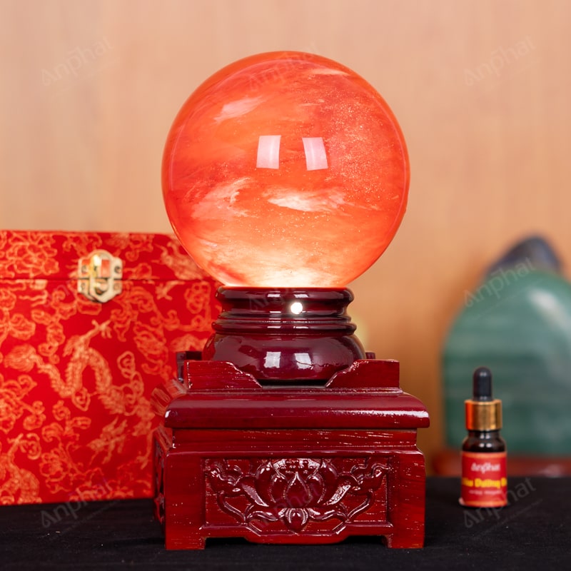 Quả Cầu Đá Núi Lửa Đỏ 6A 2,47kg 011-0596A-2,47