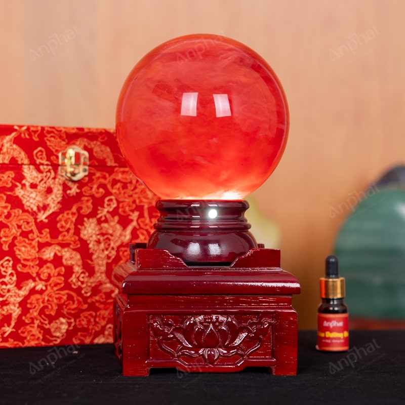 Quả Cầu Đá Núi Lửa Đỏ 6A 2,74kg 011-0596A-2,74