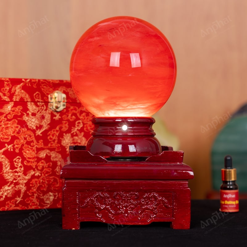 Quả Cầu Đá Núi Lửa Đỏ 6A 3,02kg 011-0596A-3,02