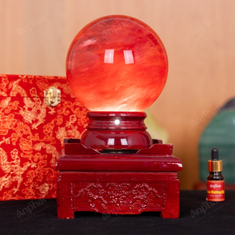 Quả Cầu Đá Núi Lửa Đỏ 6A 3,09kg 011-0596A-3,09