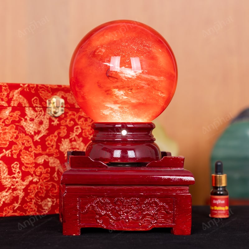 Quả Cầu Đá Núi Lửa Đỏ 6A 3,1kg 011-0596A-3,1