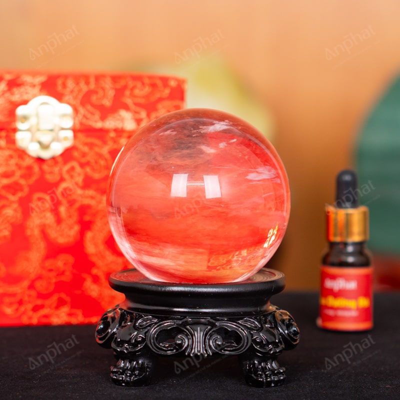 Quả Cầu Đá Núi Lửa Đỏ 7A 0,58kg 011-0597A-0,58