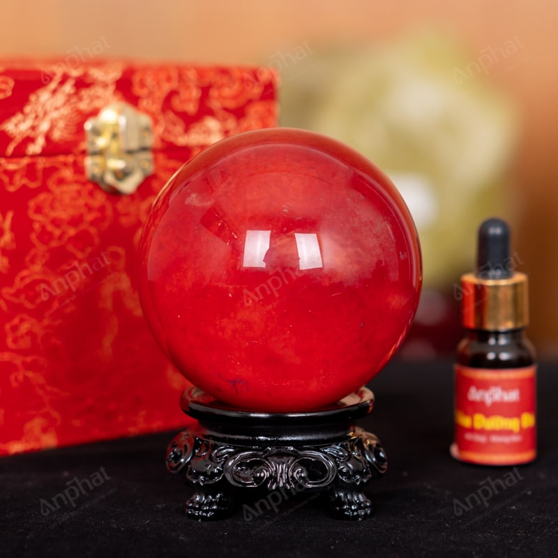 Quả Cầu Đá Núi Lửa Đỏ 7A 0,69kg 011-0597A-0,69