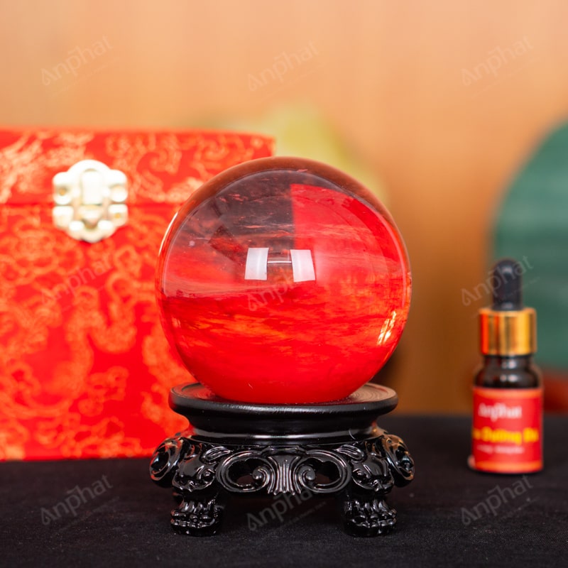 Quả Cầu Đá Núi Lửa Đỏ 7A 0,71kg 011-0597A-0,71