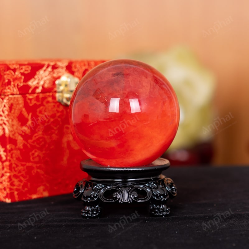 Quả Cầu Đá Núi Lửa Đỏ 7A 0,93kg 011-0597A-0,93